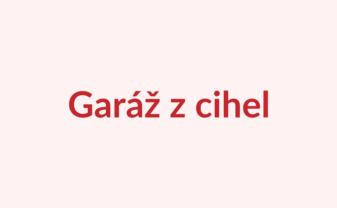 Cihlová garáž: projekty, povolení a co vás bude stát